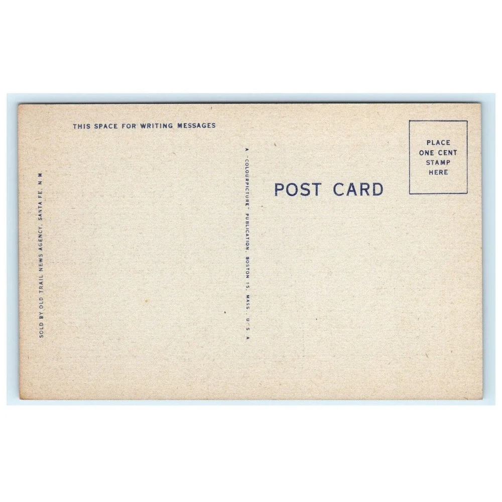Vintage‎ Postcard Santa Fe New Mexico Oldest House in the USA Travel 1940s